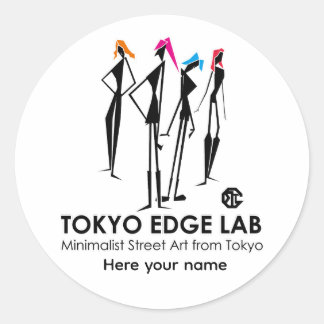 Modern Urban K-Pop Girls Graphic - Tokyo Edge Lab Classic Round Sticker