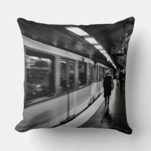 Modern, urban Parisian life Cushion