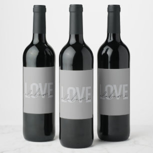 Modern, urban, simple, cool design Love Alabama Wine Label