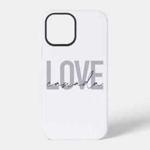 Modern, urban, simple, cool design Love Canada iPhone 12 Case