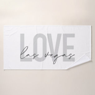 Modern, urban, simple, cool design Love Las Vegas Bath Towel