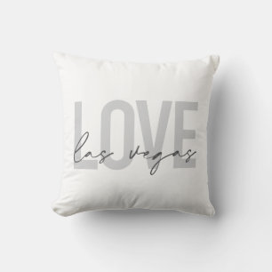Modern, urban, simple, cool design Love Las Vegas Cushion