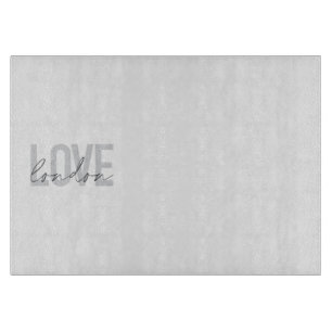 Modern, urban, simple, cool, design of Love London Cutting Board