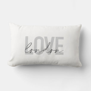 Modern, urban, simple, cool, design of Love London Lumbar Cushion