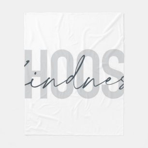 Modern, urban, simple design of Choose Kindness Fleece Blanket