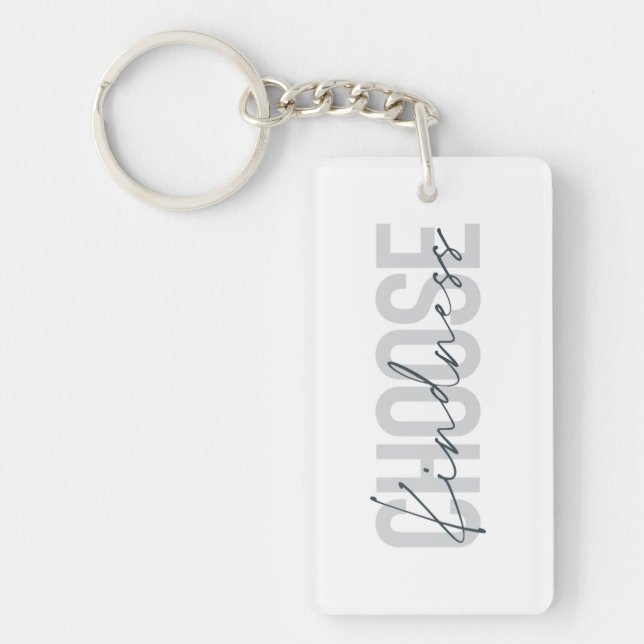 Modern, urban, simple design of Choose Kindness Key Ring (Front)
