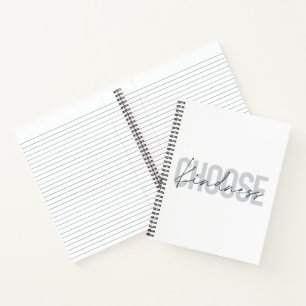 Modern, urban, simple design of Choose Kindness Notebook