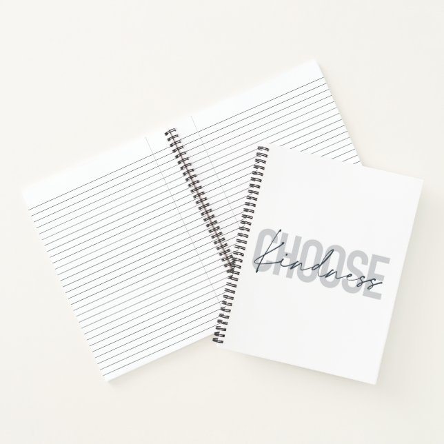 Modern, urban, simple design of Choose Kindness Notebook (Inside)