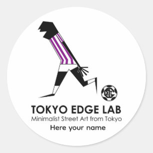 Modern Urban Soccer Player Goal Celebration Classic Round Sticker