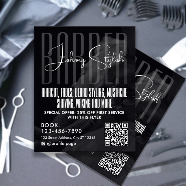 Modern urban style barber shop Flyer (Creator Uploaded)