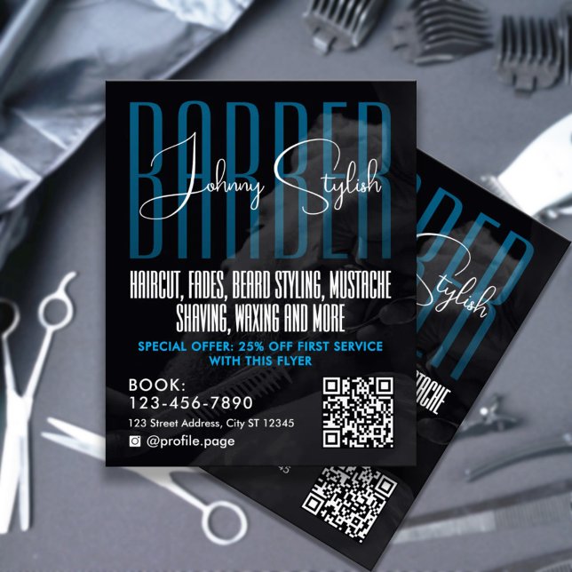 Modern urban style barber shop Flyer (Creator Uploaded)