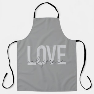 Modern, urban, trendy, cool design Love California Apron