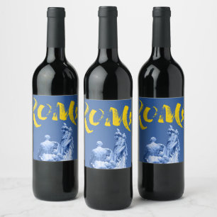 Modern, urban, vibrant, cool design Rome Culture Wine Label