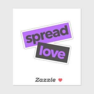 Modern, urban, vibrant, trendy graphic Spread Love