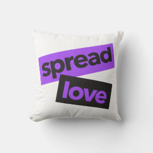 Modern, urban, vibrant, trendy graphic Spread Love Cushion