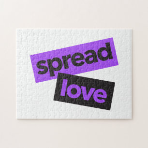 Modern, urban, vibrant, trendy graphic Spread Love Jigsaw Puzzle