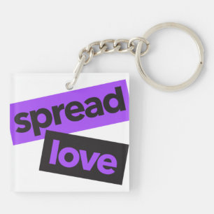 Modern, urban, vibrant, trendy graphic Spread Love Key Ring