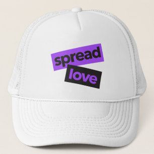 Modern, urban, vibrant, trendy graphic Spread Love Trucker Hat