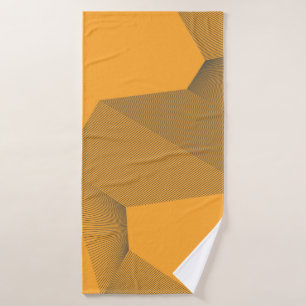 Modern, urban, yellow, bold simple motion concept bath towel