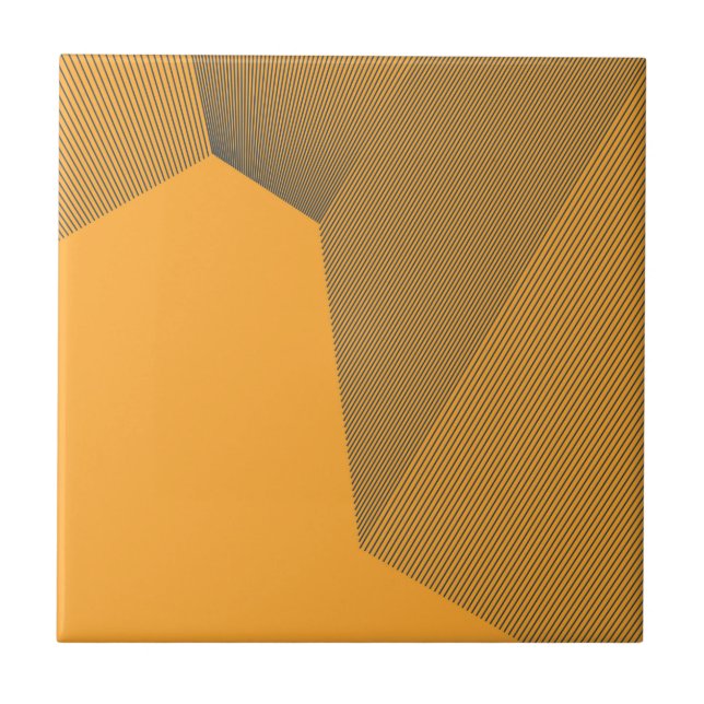 Modern, urban, yellow, bold simple motion concept ceramic tile (Front)