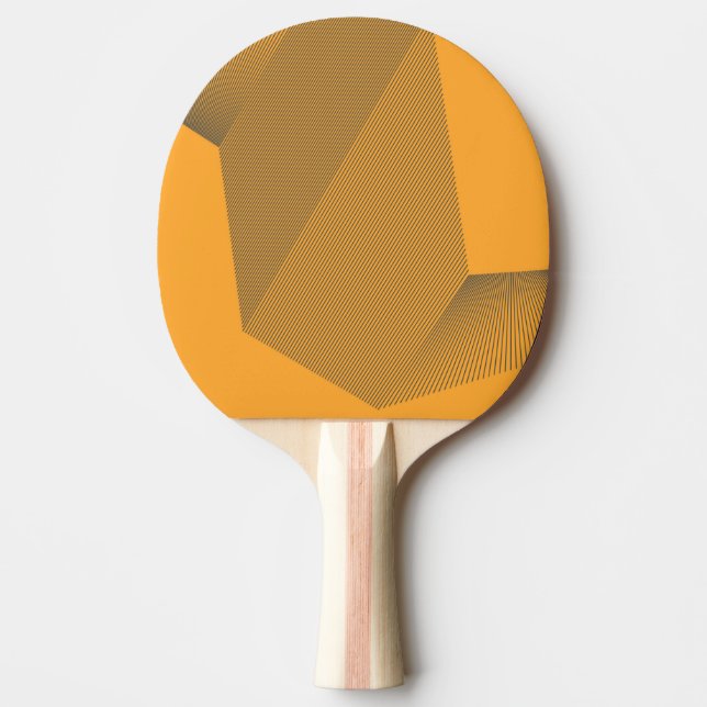 Modern, urban, yellow, bold simple motion concept ping pong paddle (Front)