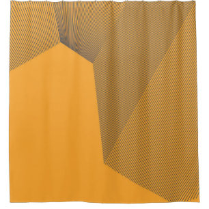 Modern, urban, yellow, bold simple motion concept shower curtain