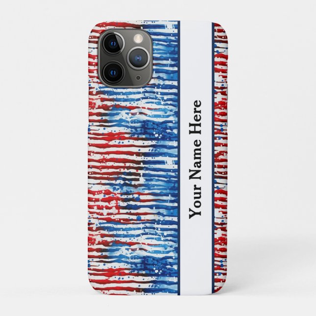 Modern USA Stars and Stripes Case-Mate iPhone Case (Back)