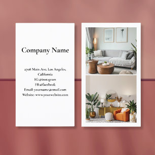 Modern Vacation Rental Airbnb Custom Picture Business Card