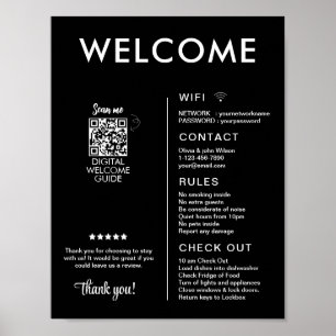 Modern Vacation Rental House Welcome Poster
