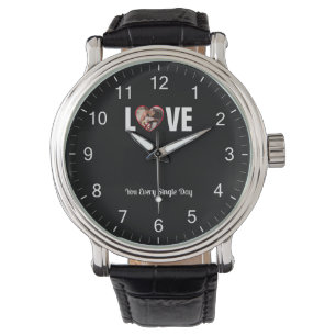 Modern Valentine Custom Photo and Love Message Watch