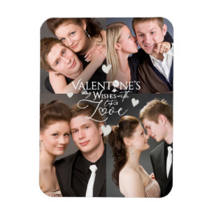 Modern Valentine’s Day Photo Keepsake Magnet