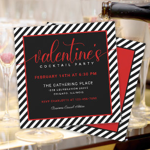 Modern Valentine's Day Cocktail Party Holiday Card