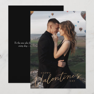 Modern Valentines Day Couple love Photo Valentines Holiday Card