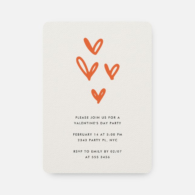 Modern Valentine's Day Invitation with Hearts (Creator Uploaded)