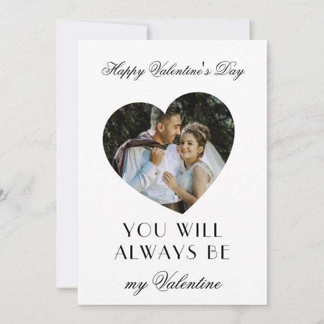 Modern Valentines Day Note Card for Couples to Sha (Front)