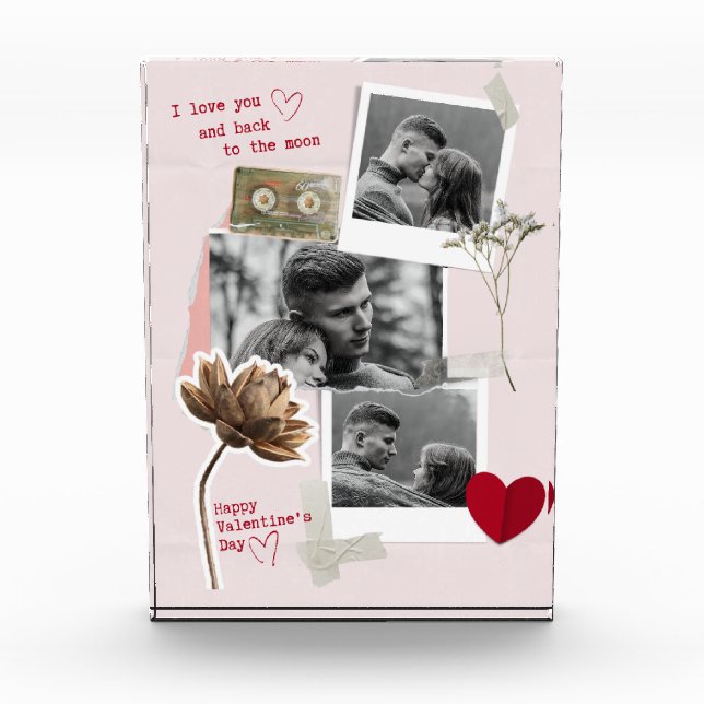Modern Valentines Day Personalised Couple Photo  (Front)