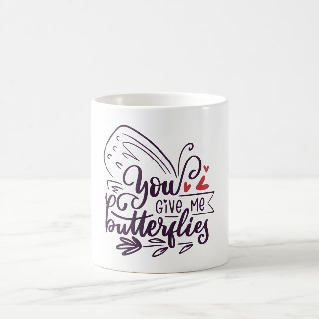 Modern Valentines Day Typography  Coffee Mug (Center)