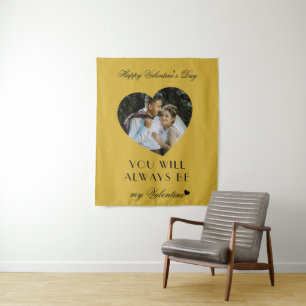 Modern Valentines Day Wall Tapestry for Couples