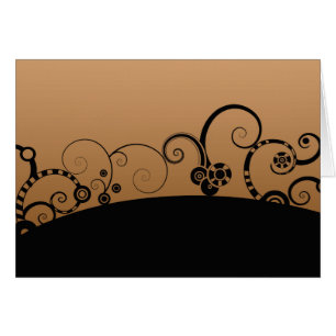 Modern vector swirl cog wheel flowers graphic