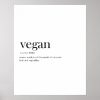 Modern Vegan funny definition typography
