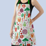 Modern Vegetable Pattern Apron<br><div class="desc">Featuring a modern pattern made up of lots of delicious vegetables for your favourite cook or kitchen gardener. Original art by Nic Squirrell.</div>