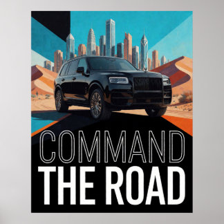 🛣️ Modern Vehicle Downtown Road Scene Poster