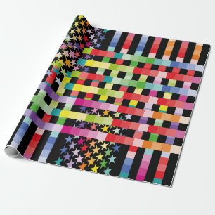 MODERN VERSION MULTICOLOR USA/USA FLAG MASANSER WRAPPING PAPER