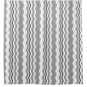 Modern Vertical Chevron with any Colour Shower Curtain