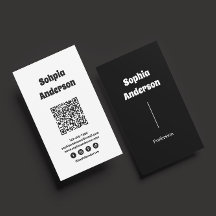 Modern Vertical design | QR Code & Social Links