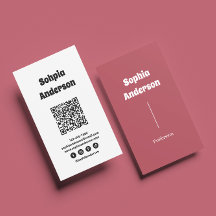 Modern Vertical design | QR Code & Social Links