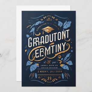 Modern Vertical Photo Graduation Invitation class 