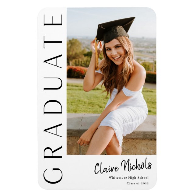 Modern Vertical Photo Graduation Magnet (Vertical)