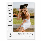 Modern Vertical Photo Graduation Party Welcome