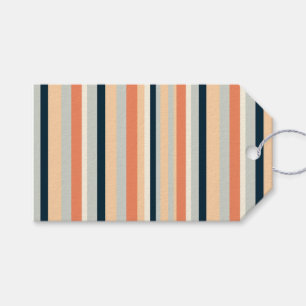 Modern Vertical Stripe Patterned Paper Gift Tags